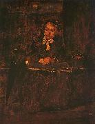 Mihaly Munkacsy Seated Old Woman oil painting on canvas